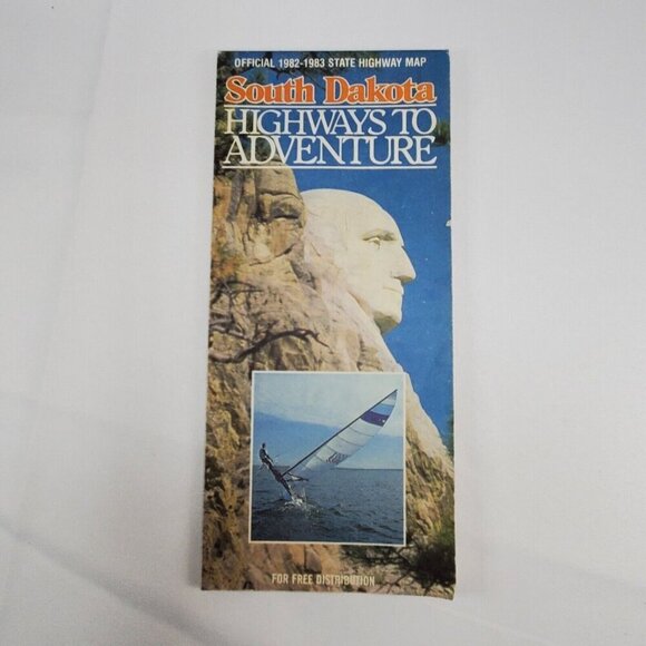 Vintage 1982-1983 South Dakota Highways To Adventure Map Brochure - Picture 1 of 3